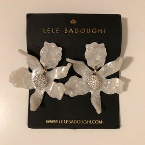 Lele Sadoughi Small Crystal Lily Earrings